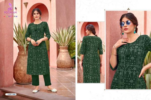 Poonam Rockstar Rayon Slub Kurti With Bottom Collection 